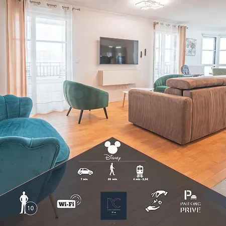 Appartamento Disneyland-paris 10 Personnes, Wifi, 2 Parkings
